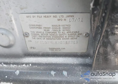 2002 Subaru Impreza Wrx из США, поврежденный, VIN JF1GD29612G518818